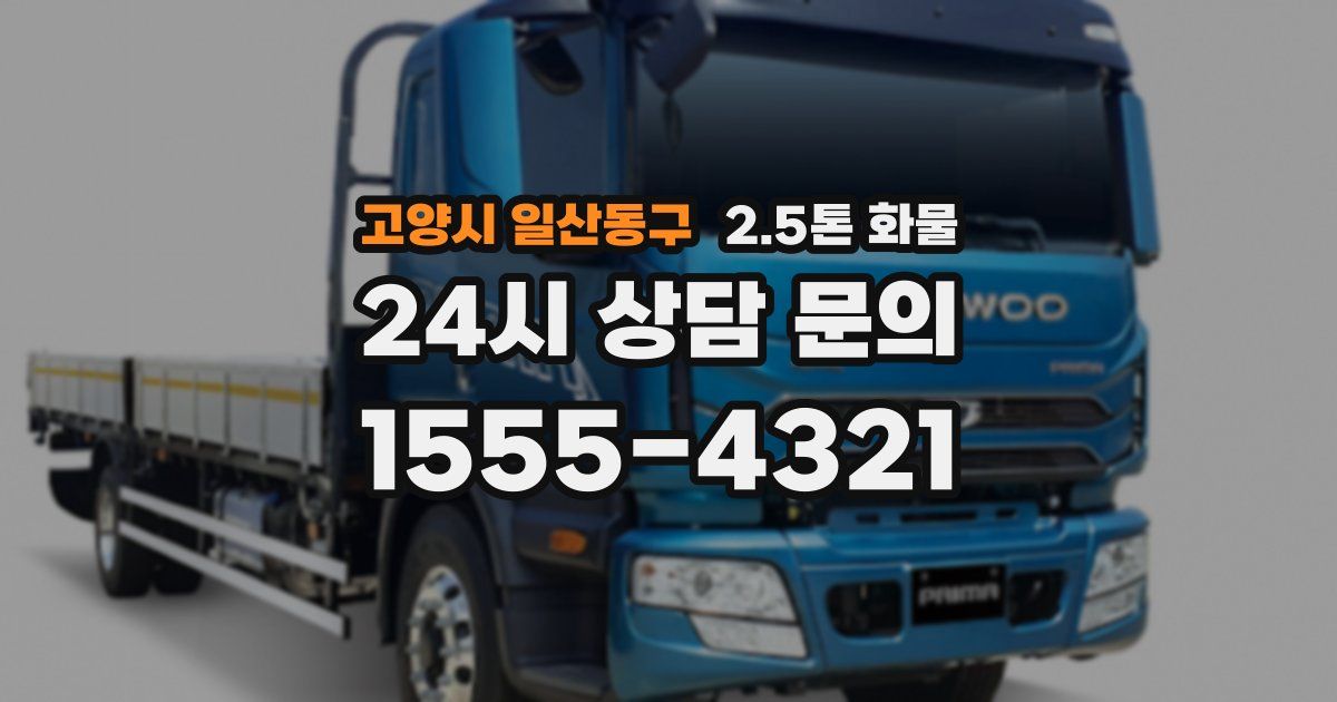 고양시 일산동구 2.5톤 화물
