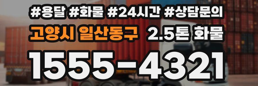 고양시 일산동구 2.5톤 화물