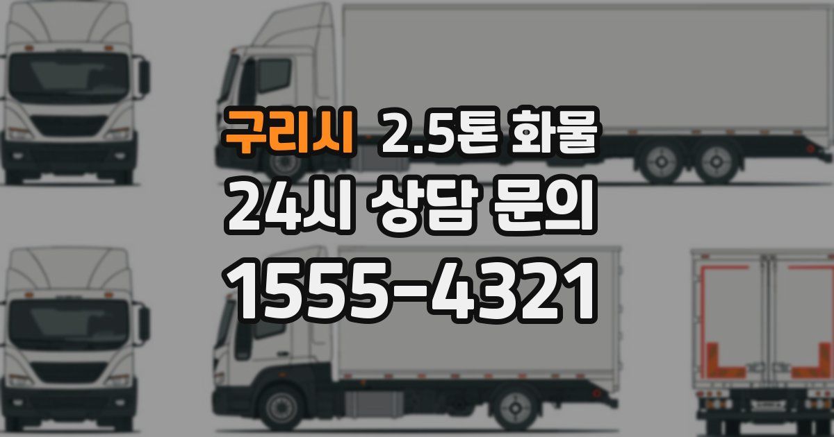 구리시 2.5톤 화물
