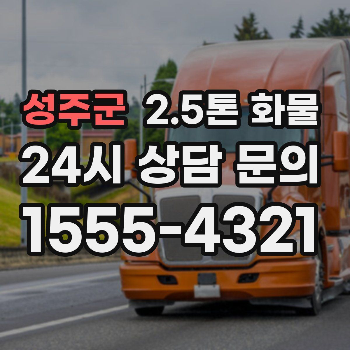 성주군 2.5톤 화물