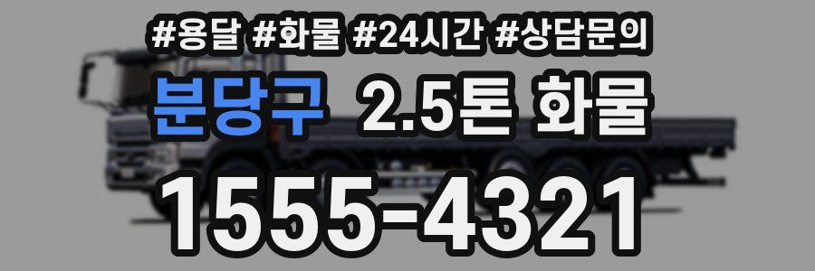 분당구 2.5톤 화물