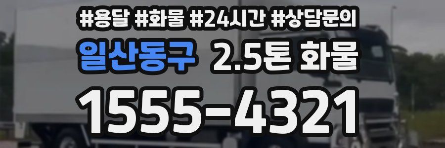일산동구 2.5톤 화물