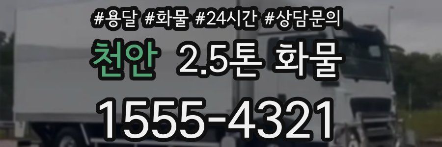 천안 2.5톤 화물