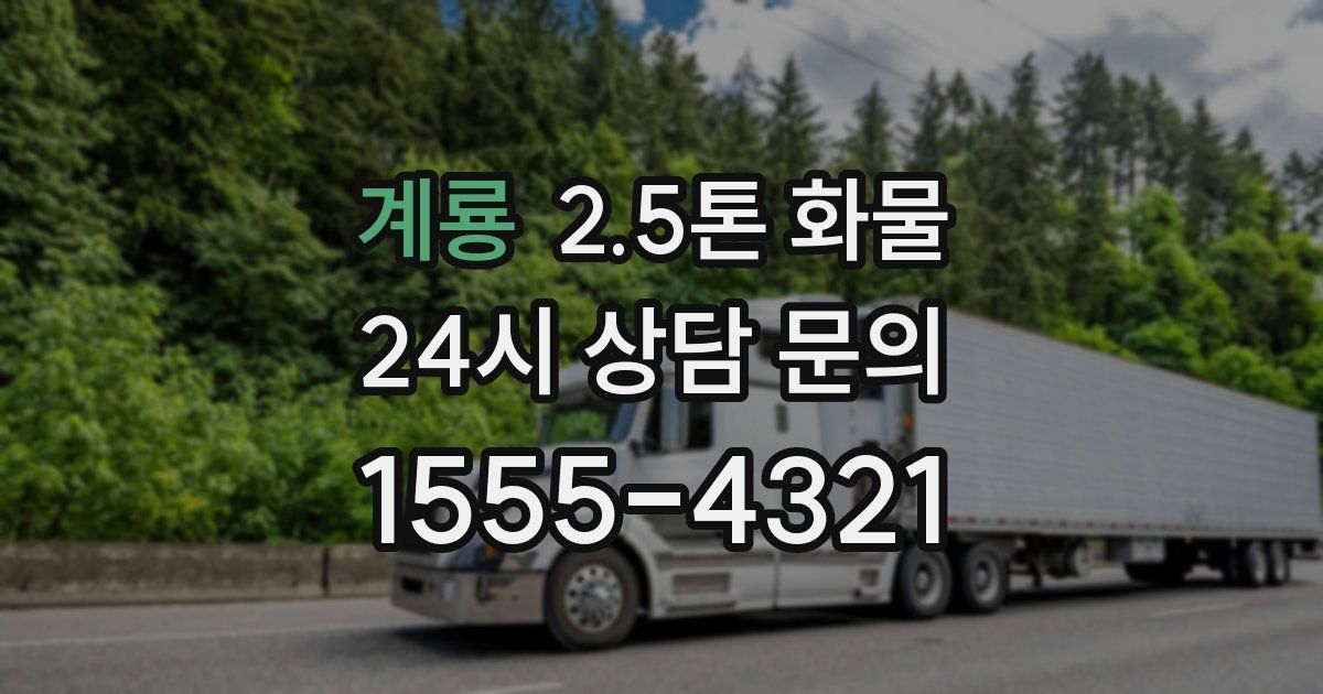 계룡 2.5톤 화물