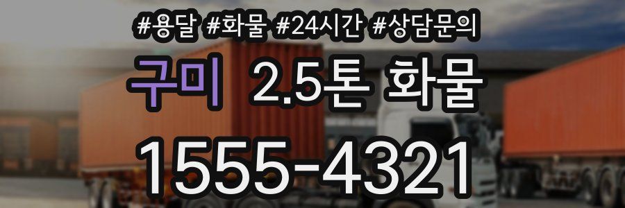 구미 2.5톤 화물