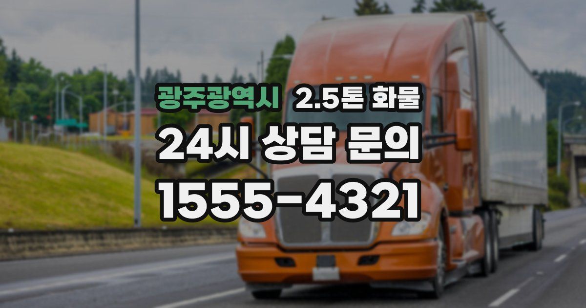 광주광역시 2.5톤 화물