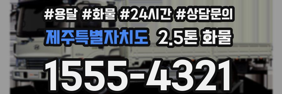 제주특별자치도 2.5톤 화물