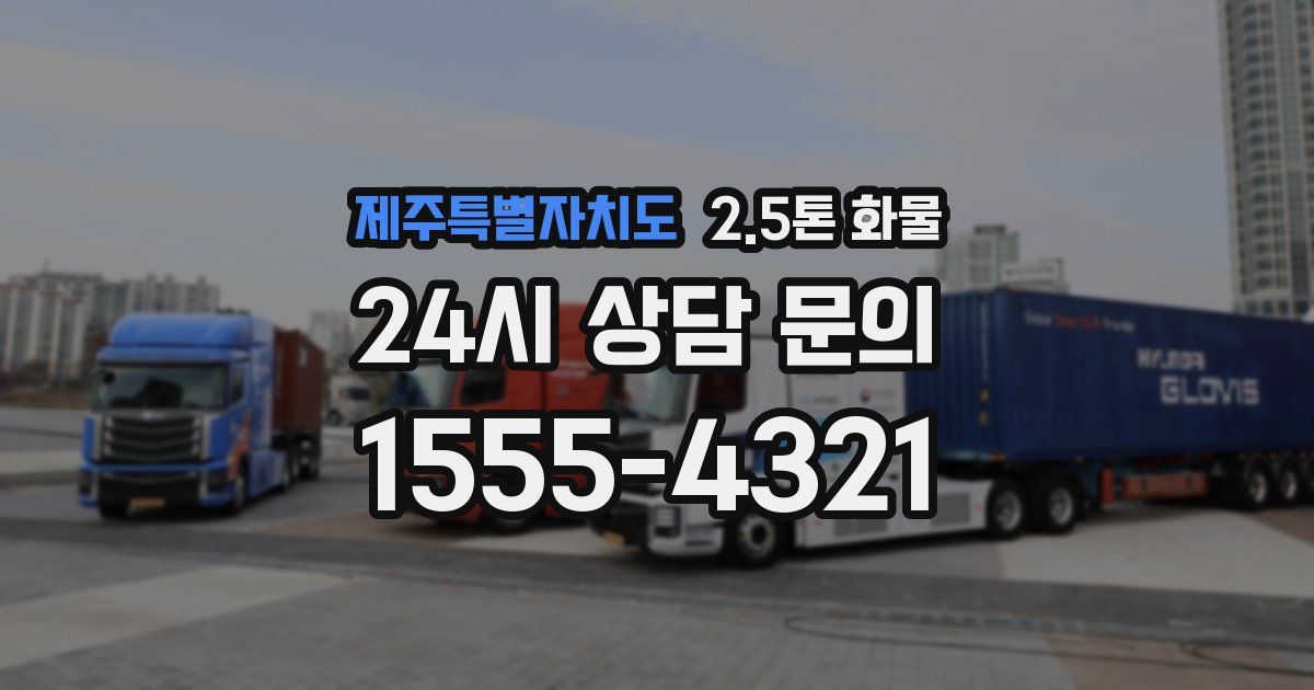 제주특별자치도 2.5톤 화물