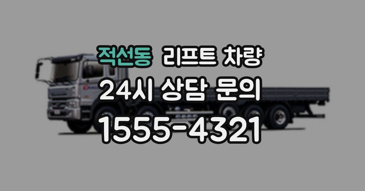 적선동 리프트 차량