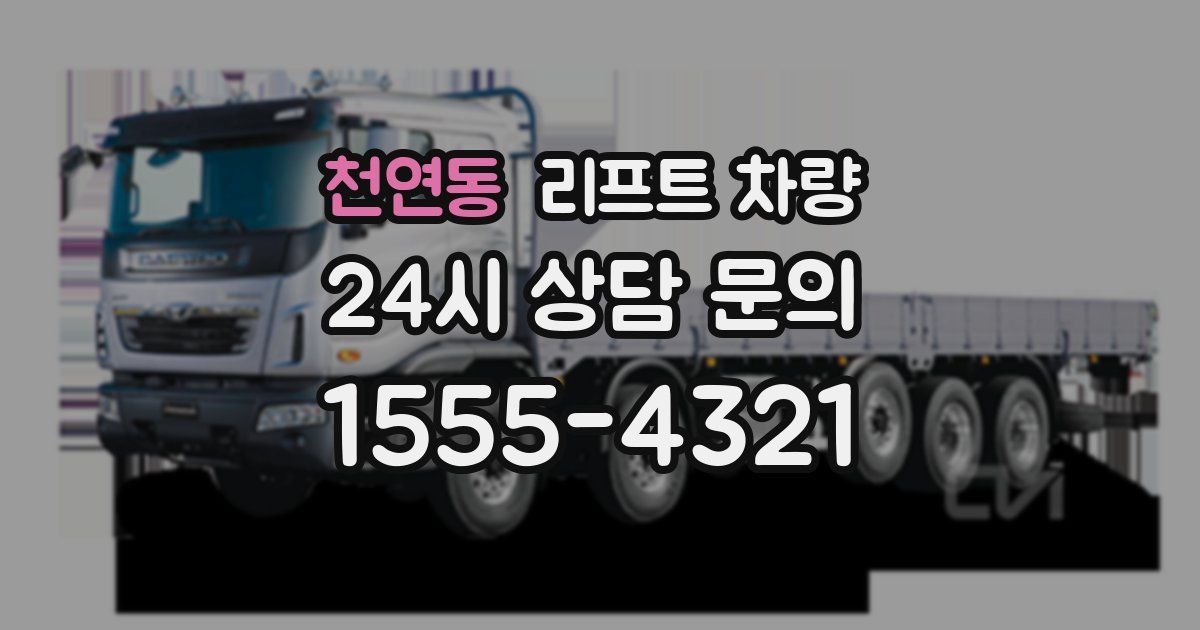 천연동 리프트 차량