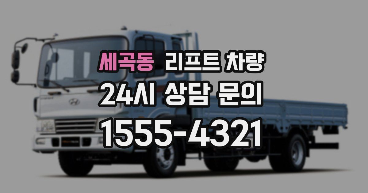 세곡동 리프트 차량