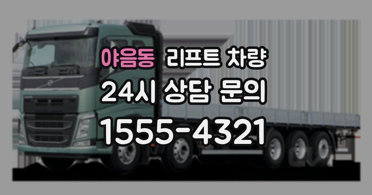 야음동 리프트 차량