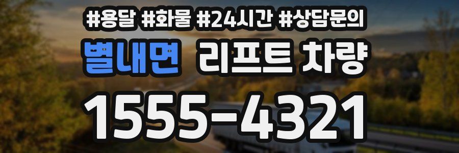 별내면 리프트 차량