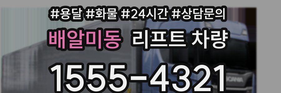 배알미동 리프트 차량