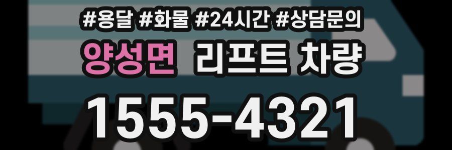 양성면 리프트 차량