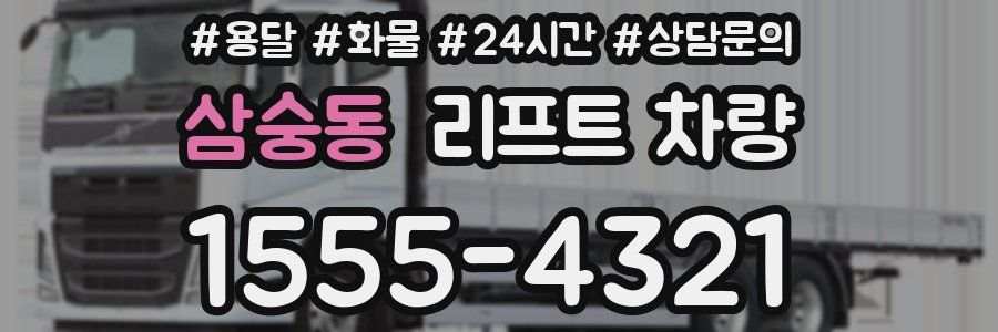 삼숭동 리프트 차량