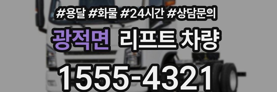 광적면 리프트 차량