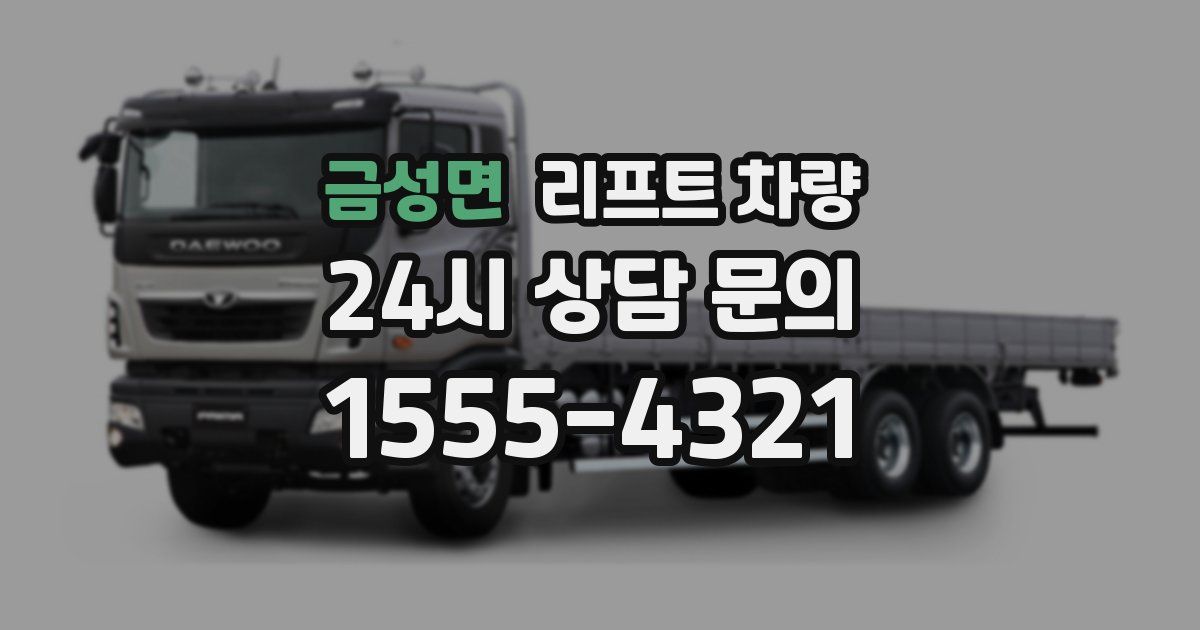 금성면 리프트 차량