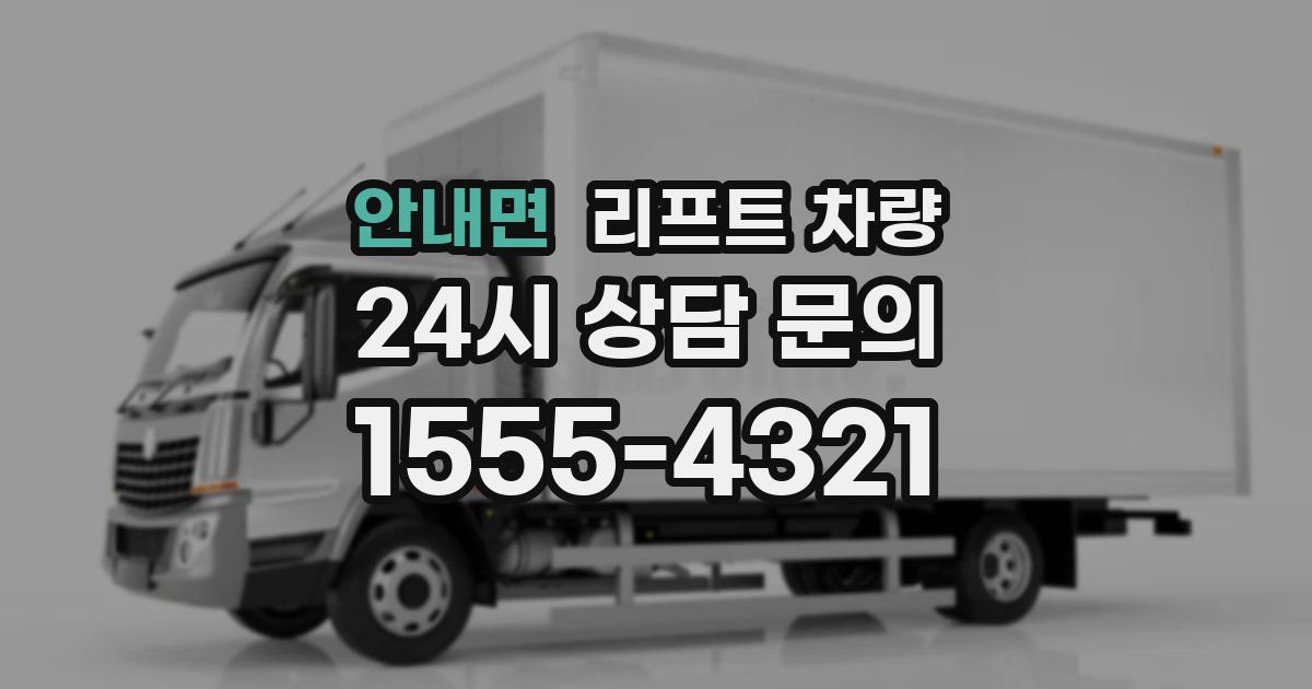 안내면 리프트 차량