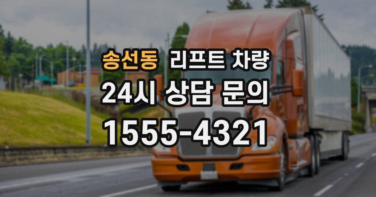 송선동 리프트 차량