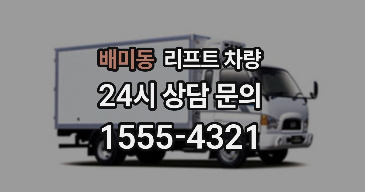 배미동 리프트 차량