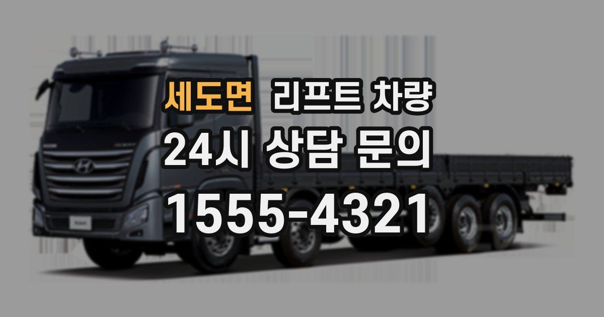 세도면 리프트 차량