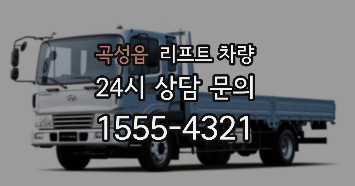 곡성읍 리프트 차량