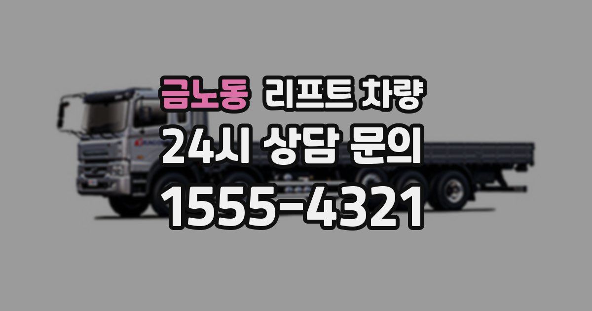 금노동 리프트 차량
