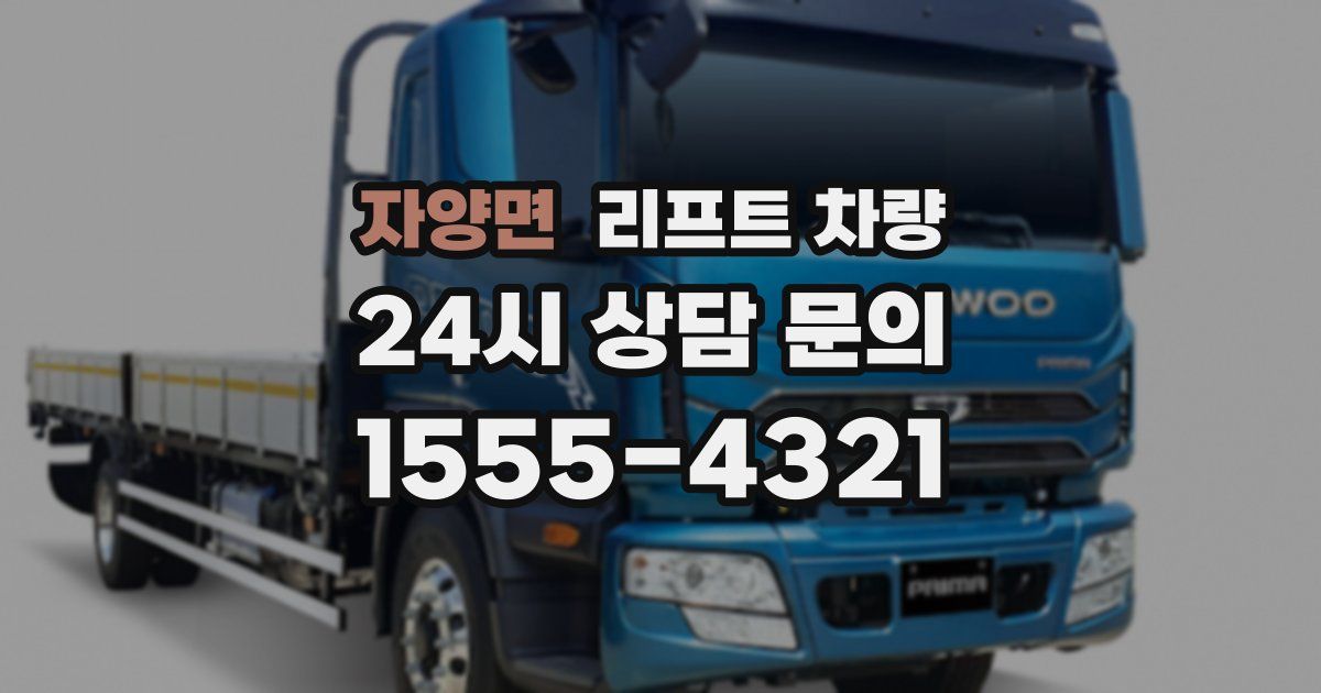 자양면 리프트 차량