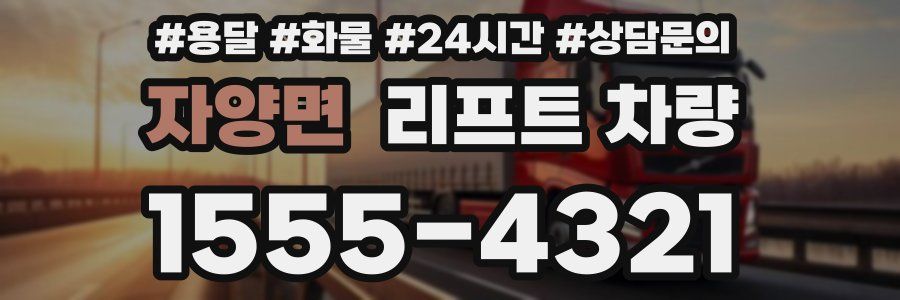 자양면 리프트 차량