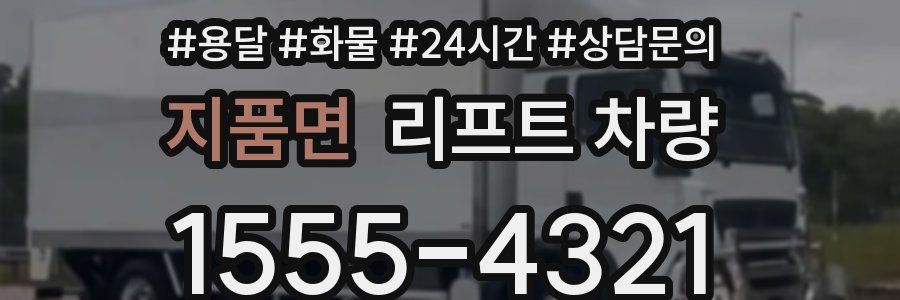 지품면 리프트 차량