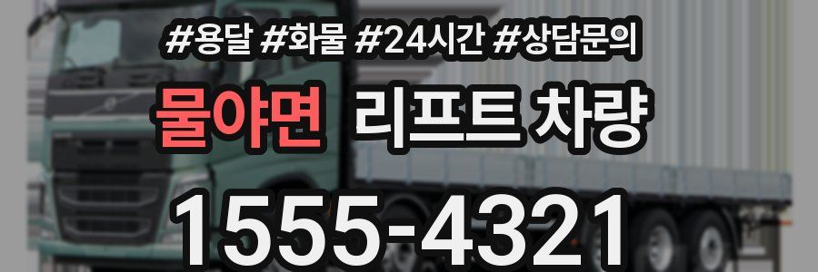 물야면 리프트 차량