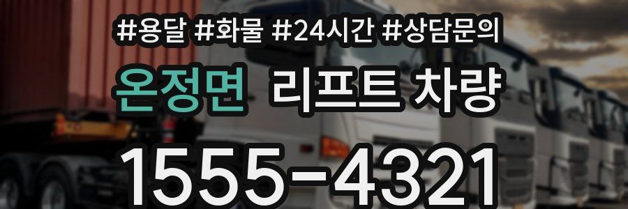 온정면 리프트 차량