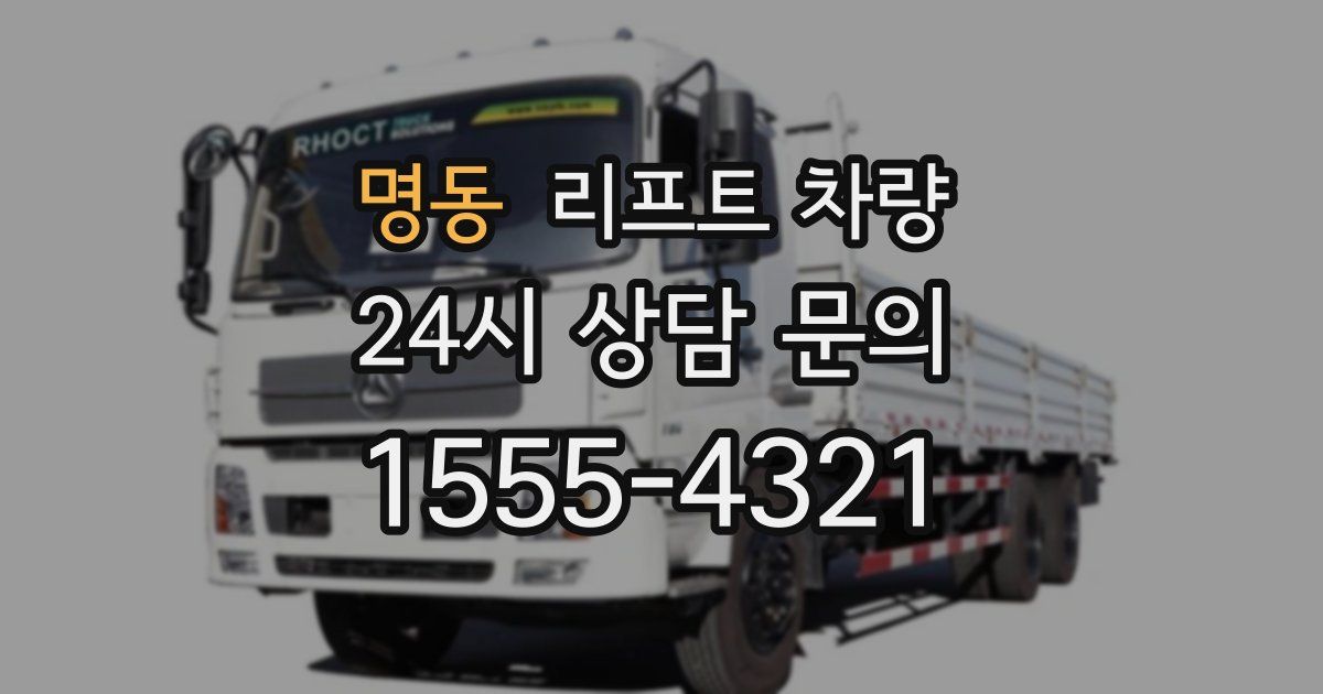 명동 리프트 차량