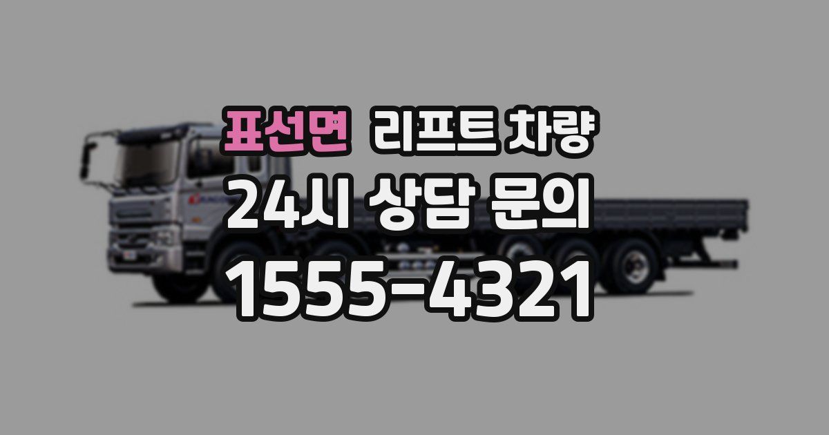 표선면 리프트 차량