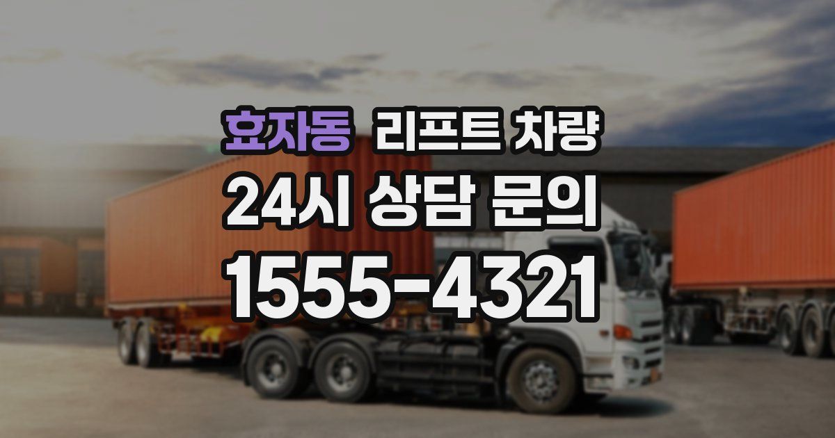 효자동 리프트 차량