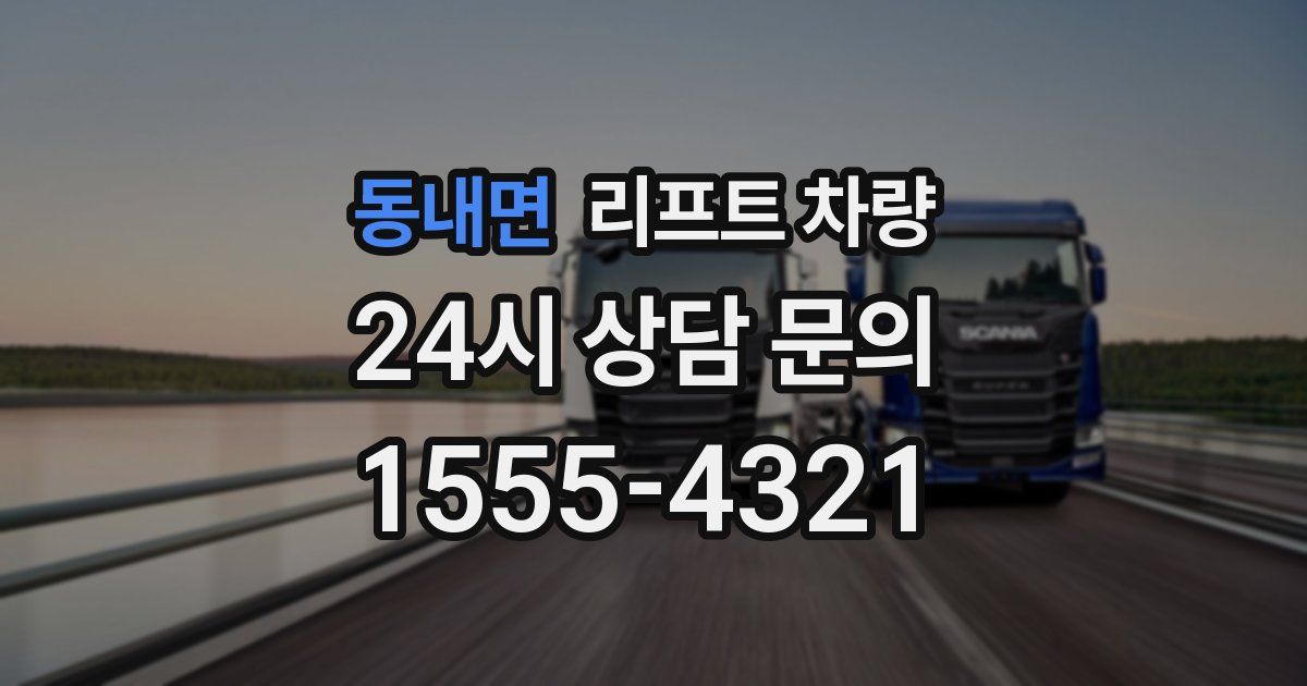 동내면 리프트 차량