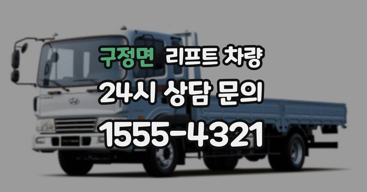 구정면 리프트 차량