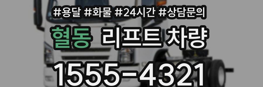 혈동 리프트 차량