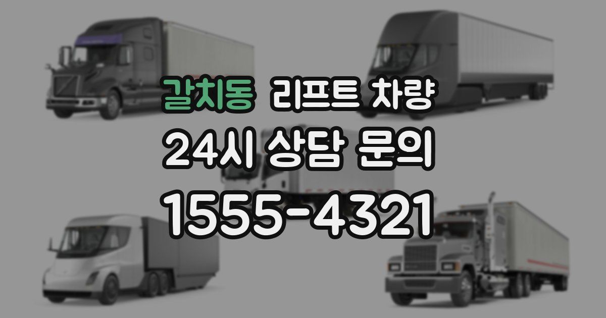 갈치동 리프트 차량