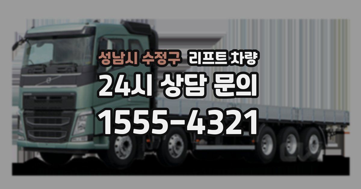 성남시 수정구 리프트 차량