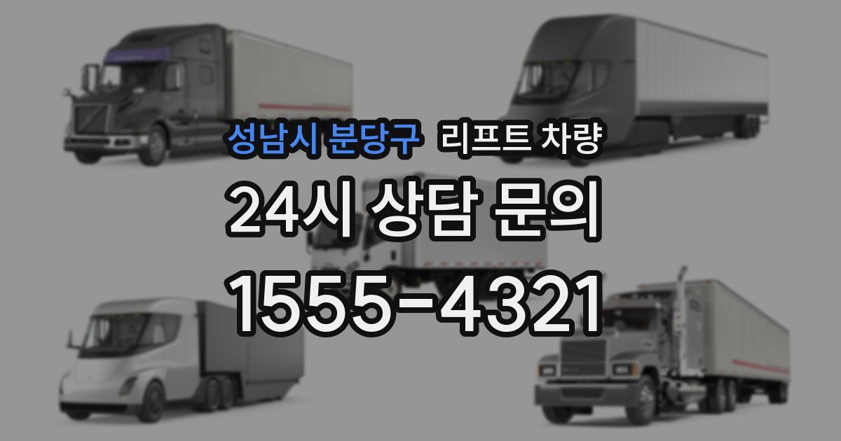 성남시 분당구 리프트 차량