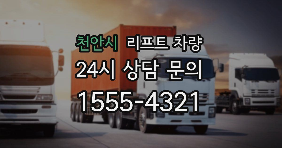 천안시 리프트 차량