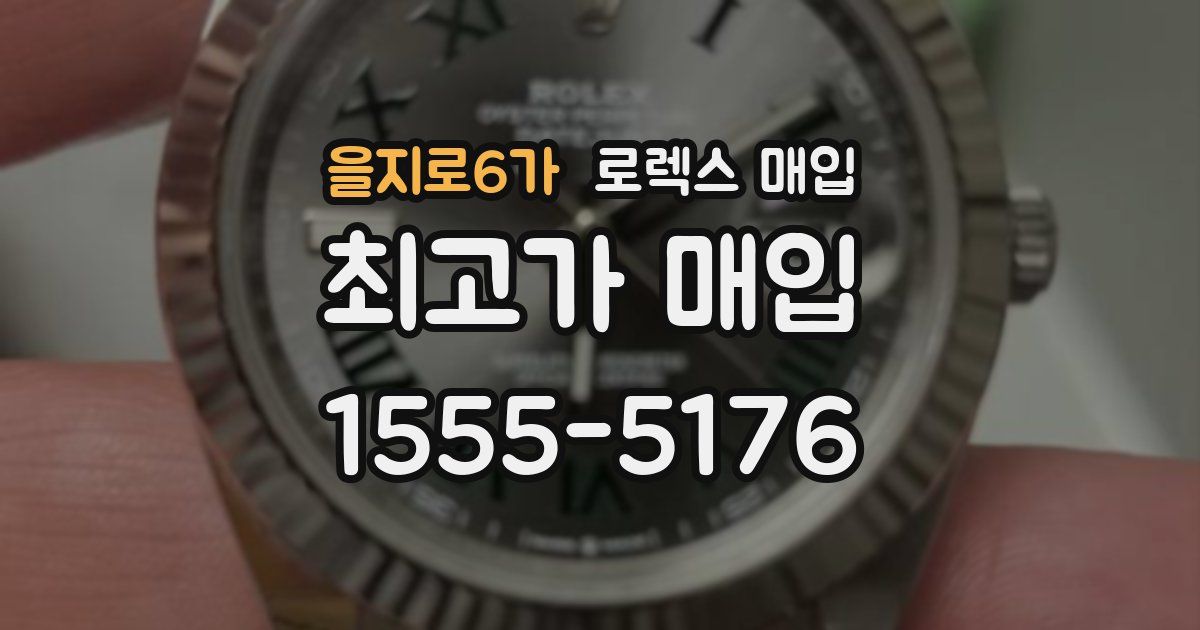 을지로6가 로렉스 매입