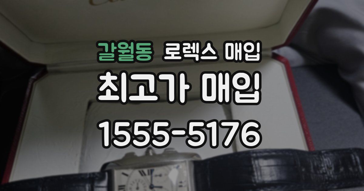 갈월동 로렉스 매입