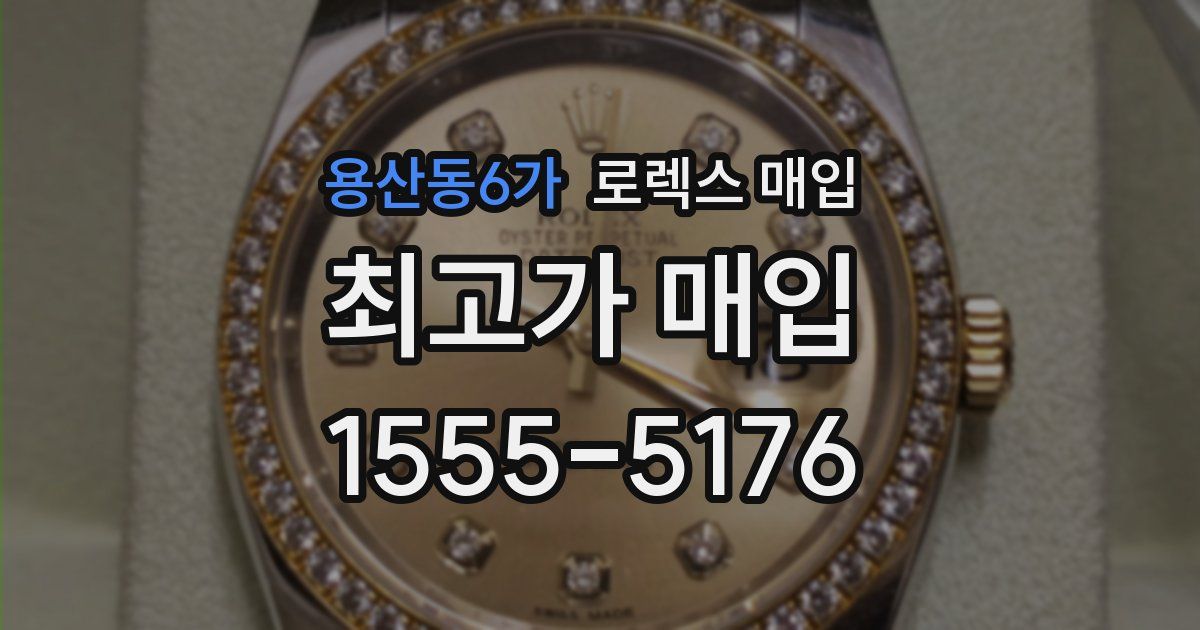 용산동6가 로렉스 매입