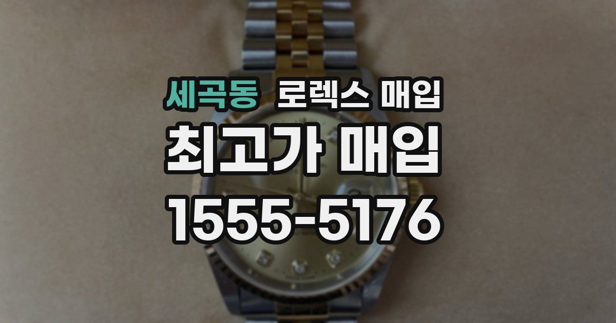 세곡동 로렉스 매입