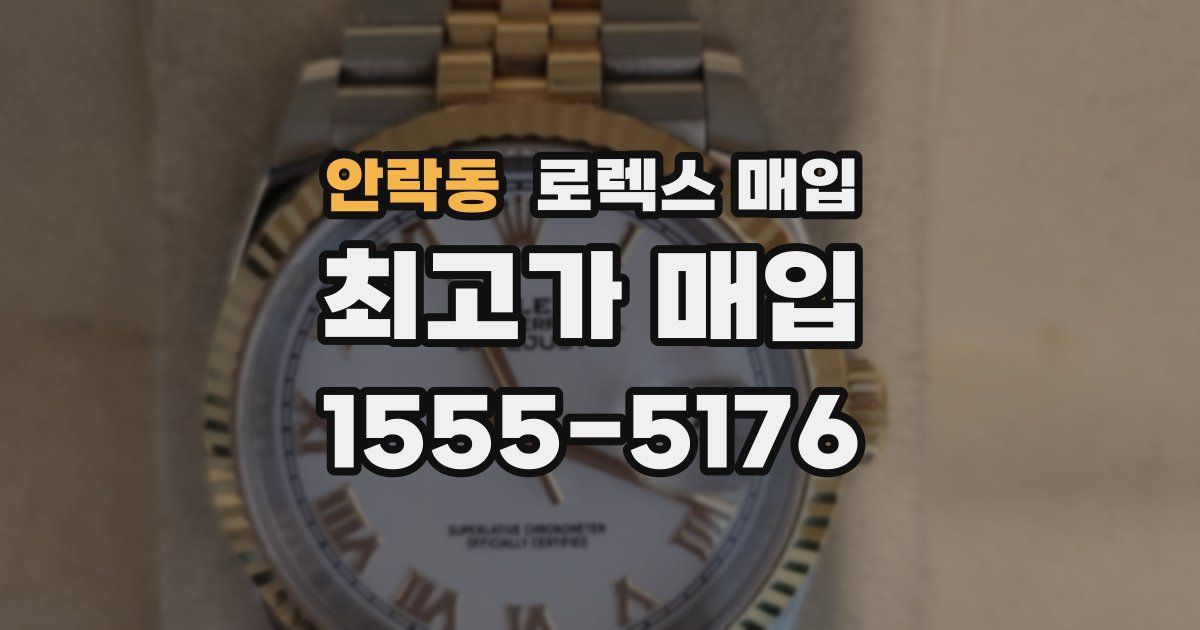 안락동 로렉스 매입