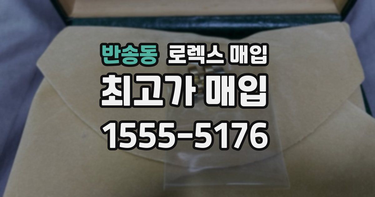 반송동 로렉스 매입