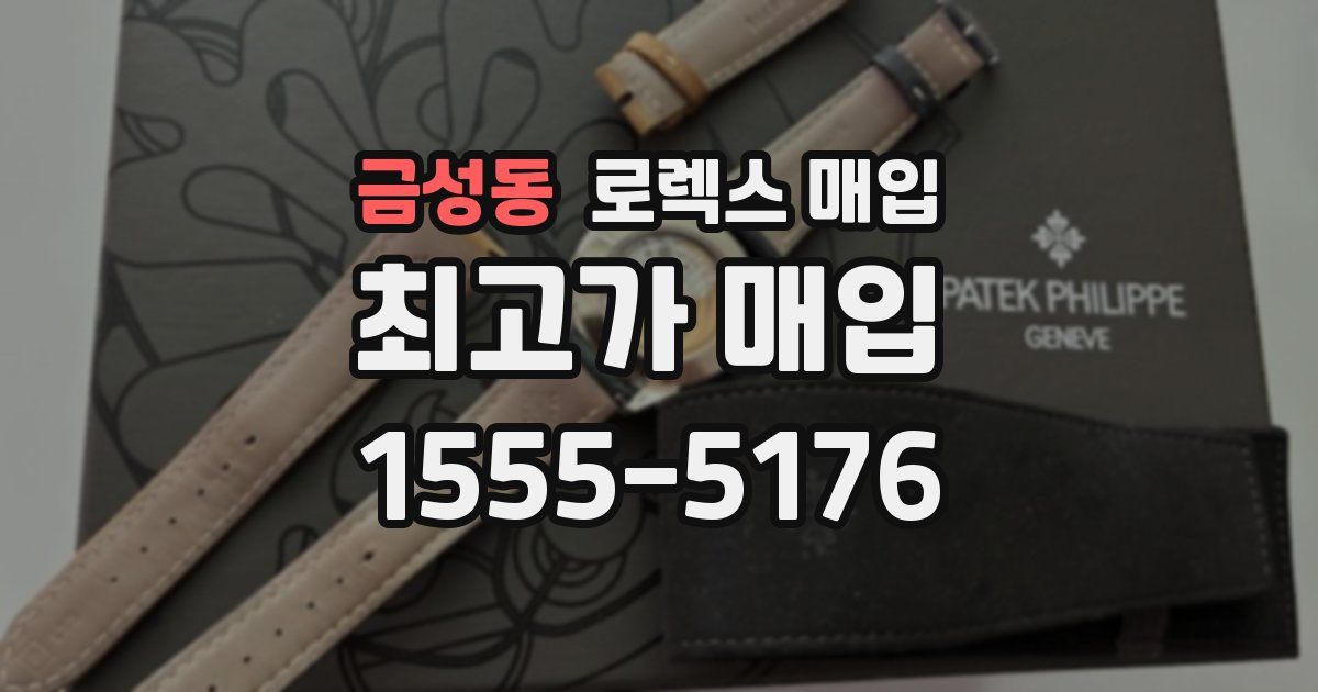 금성동 로렉스 매입